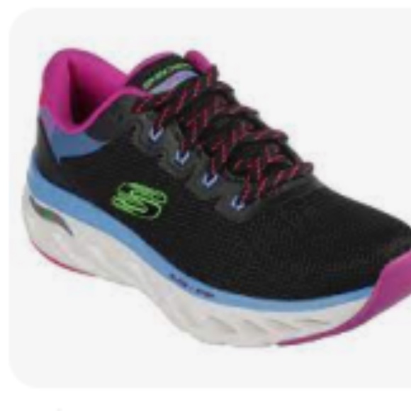 NWT Women's Skechers Arch Fit Glide Step Highlighter Sz. 10 Multicolor Black - Picture 2 of 8
